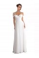 Cheapest Off the Shoulder A-Line Ruched Chiffon Beach Wedding Dress UK