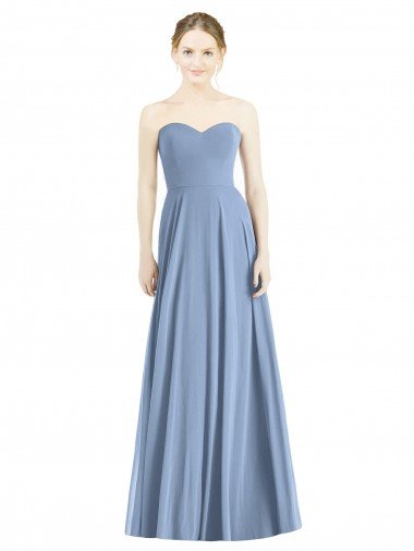 Cheapest Strapless Sweetheart Chiffon Bridesmaid Dress UK