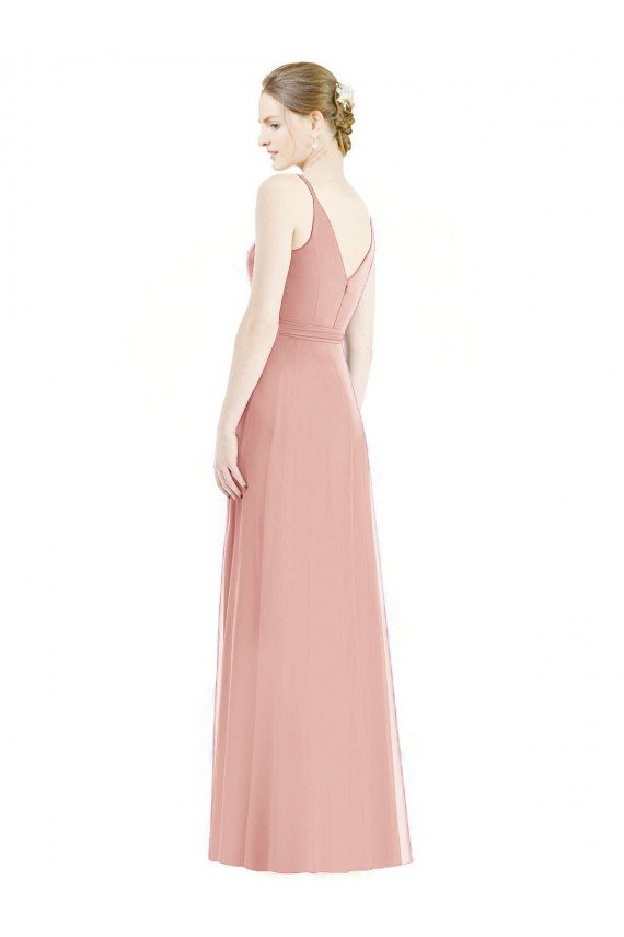 Cheapest Romantic Full length Long Chiffon Bridesmaid Dress UK