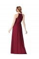 Cheapest Halter Neck Chiffon Bridesmaid Dress with Shirred Bodice UK