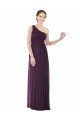 Cheapest Draped One Shoulder Full Length Chiffon Bridesmaid Dress UK