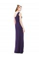 Cheapest Draped One Shoulder Full Length Chiffon Bridesmaid Dress UK