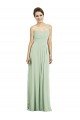 Cheapest Full Length Strapless Chiffon Bridesmaid Dress with Sweetheart Neckline UK