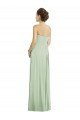 Cheapest Full Length Strapless Chiffon Bridesmaid Dress with Sweetheart Neckline UK