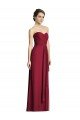 Cheapest Long Strapless Chiffon Bridesmaid Dress with Side Slit UK