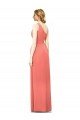 Cheapest Draped Full Length One Shoulder Chiffon Bridesmaid Dress UK
