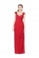 Cheapest Long Chiffon Bridesmaid Gown with Neckline Straps UK