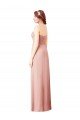 Cheapest Long Chiffon Sweetheart Bridesmaid Dress with Twist Bodice UK