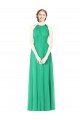 Cheapest Halter Neckline Long Chiffon Bridesmaid Dress with Side Bow UK