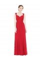 Cheapest Full-Length Long Chiffon Bridesmaid Dress with Side Front Slit UK