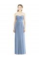 Cheapest Strapless Long Chiffon Dress with Sweetheart Neckline And Draped Bodice UK