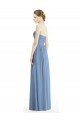 Cheapest Strapless Long Chiffon Dress with Sweetheart Neckline And Draped Bodice UK
