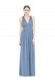 Cheapest Sleeveless Cross Strap Back Chiffon Bridesmaid Dress UK