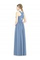 Cheapest Sleeveless Cross Strap Back Chiffon Bridesmaid Dress UK