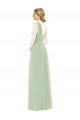 Cheapest Sleeveless Chiffon Long Bridesmaid Dress with Shoulder Straps UK