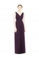 Cheapest V-Neckline Sleevelss Full Length Chiffon Bridesmaid Dress UK