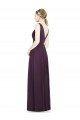 Cheapest V-Neckline Sleevelss Full Length Chiffon Bridesmaid Dress UK