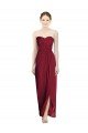 Cheapest Strapless Sweetheart Long Chiffon Bridesmaid Dress UK