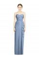 Cheapest Strapless Full-Length Chiffon Bridesmaid Dress with Front Slit UK