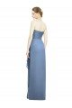 Cheapest Strapless Full-Length Chiffon Bridesmaid Dress with Front Slit UK