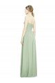 Cheapest Crisscross Draped Full Length Strapless Chiffon Bridesmaid Dress UK