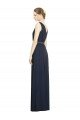 Cheapest Full-Length V-Neck Lux Chiffon Bridesmaid Dress with V-Back UK