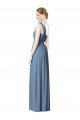 Cheapest Flower Shoulder Draped One Shoulder Chiffon Bridesmaid Dress UK