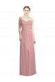 Cheapest Crossover Draped Sweetheart Chiffon Formal Bridesmaid Dress with Front Slit UK