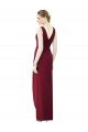 Cheapest Draped Sleeveless Long Chiffon V-Neck Bridesmaid Dress UK