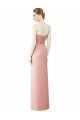 Cheapest Strapless Sweetheart Long Chiffon Wrap Bridesmaid Dress UK
