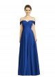 Cheapest Off the Shoulder Draped Chiffon Maxi Bridesmaid Dress UK