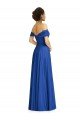 Cheapest Off the Shoulder Draped Chiffon Maxi Bridesmaid Dress UK