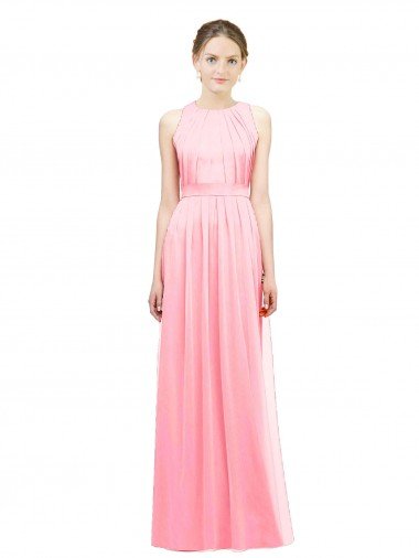 Cheapest Sleek Halter Neck Chiffon Bridesmaid Dress  UK