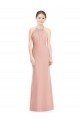 Cheapest Halter Neck Trumpet Chiffon Bridesmaid Dress UK