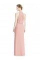 Cheapest Halter Neck Trumpet Chiffon Bridesmaid Dress UK