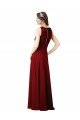 Cheapest Luxe Chiffon Bridesmaid Dress with Open Slit In the Back UK