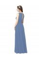 Cheapest Luxe Chiffon Bridesmaid Dress with Illusion and Sweetheart Neckline UK