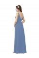 Cheapest Draped V-Neck Luxe Chiffon Bridesmaid Dress UK