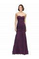 Cheapest Full Length Chiffon Bridesmaid Dress with Sweetheart Neckline and Ruffles UK