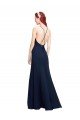 Cheapest High Halter Fit and Flare Long Chiffon Bridesmaid Dress / Prom Dress with Criss Cross Low Back UK
