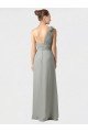 Cheapest Sheer One Shoulder Chiffon A-Line Bridesmaid Dress with Slit UK