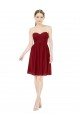 Cheapest Short Sweetheart Knee Length Chiffon Cocktail Bridesmaid Dress with Open Back UK