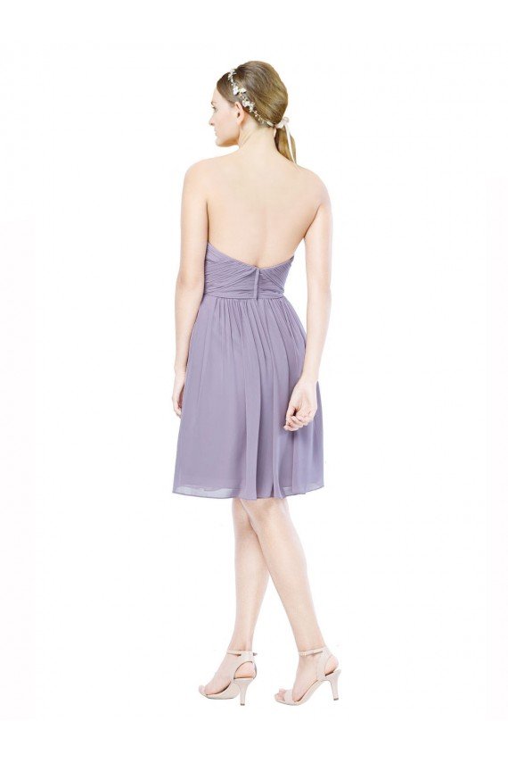 Cheapest Short Sweetheart Knee Length Chiffon Cocktail Bridesmaid Dress with Open Back UK