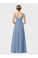 Cheapest Long Chiffon Bridesmaid Dress with Sweetheart Neckline and Wide Straps UK