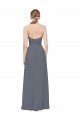 Cheapest Twisted Waist Pleats Sweetheart Long Chiffon Bridesmaid Dress UK