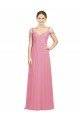 Cheapest Sweetheart Long Chiffon Bridesmaid Dress with Off the Shoulder Straps UK