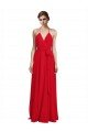 Cheapest V-Neck Spaghetti Halter Strap Chiffon Bridesmaid Dress UK