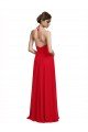 Cheapest V-Neck Spaghetti Halter Strap Chiffon Bridesmaid Dress UK
