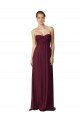 Cheapest Floor Length Chiffon Bridesmaid Dress with Sweetheart Neckline UK