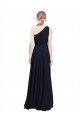 Cheapest Long Chiffon Bridesmaid Dress with One Shoulder Neckline And Belt UK